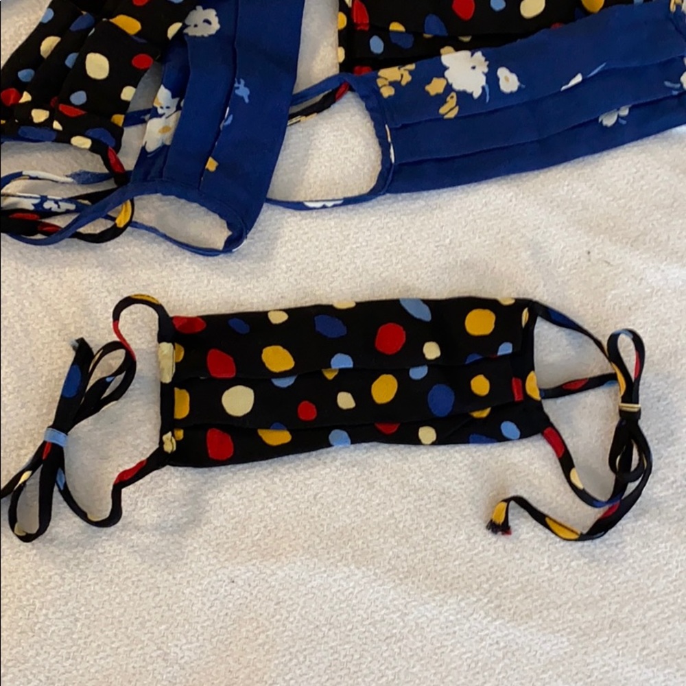 Three Reformation Face Masks, Polka Dot Print